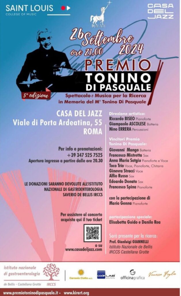 Elisabetta Guido a Roma alla Casa del Jazz per il Premio Tonino Di Pasquale"